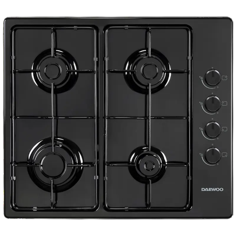 Газовая варочная панель Daewoo BH6GKR40BNL, Черная – Стиль и Надежность для Вашей Кухни [1]