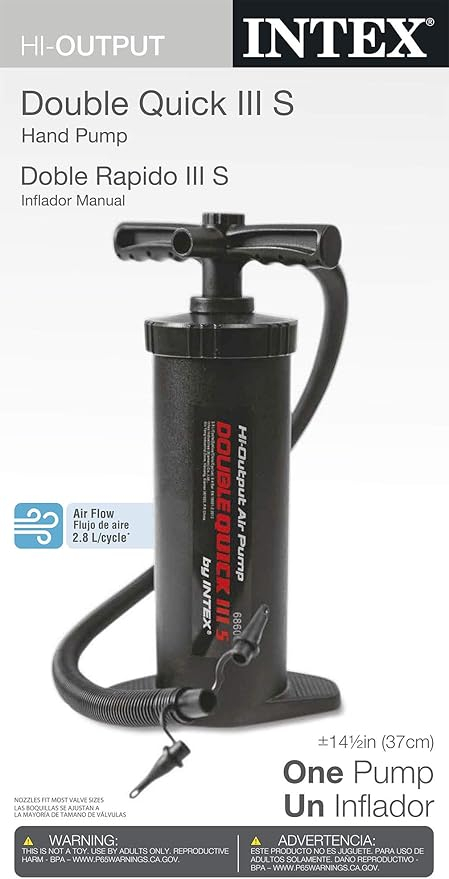 Pompa de aer manuală Double Quick III, furtun cu 4 duze, 48 cm [6]