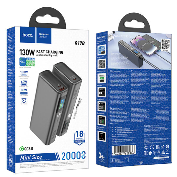 Power Bank Q17B Electric 130W, 20000mAh [4]