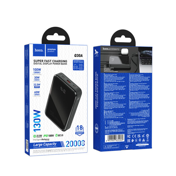 Power Bank Q30A cu Încărcare Rapidă 130W, 20000mAh [4]
