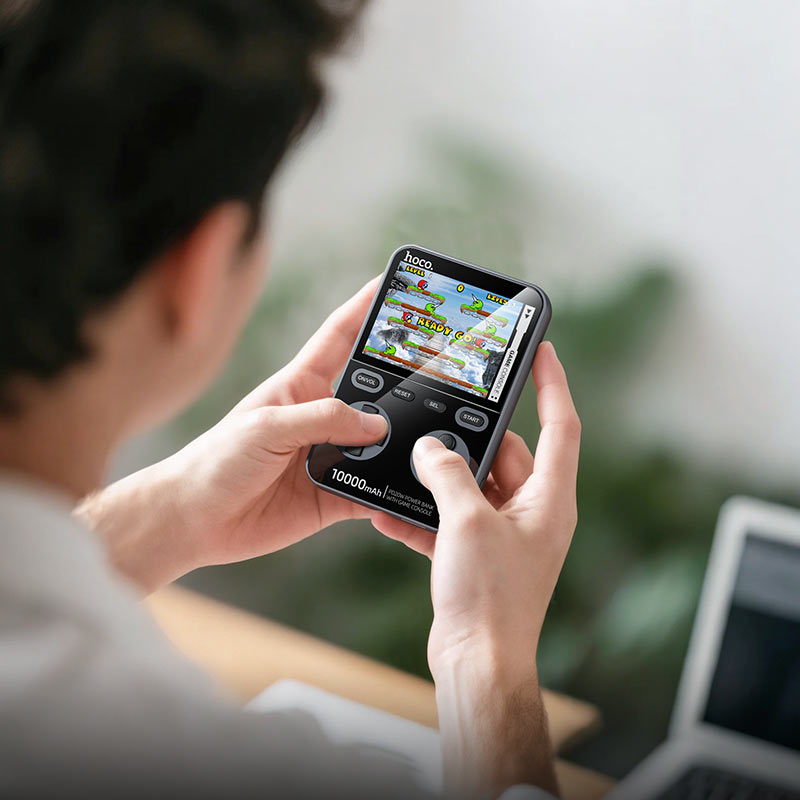 Пауэрбанк Q47 Shine PD20W с игровой консолью, 10000mAh, Черный – энергия и развлечения в одном устройстве! [3]