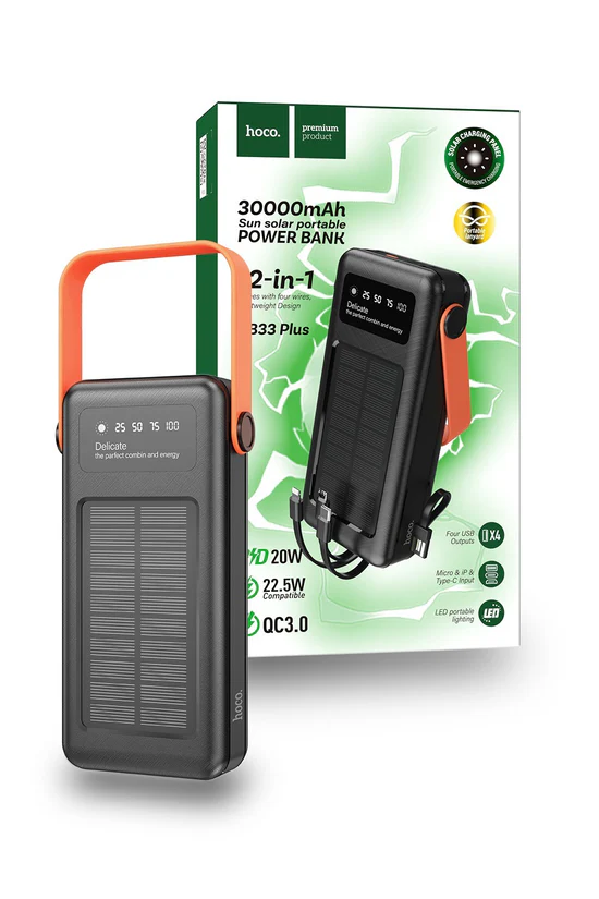 Солнечный Power Bank DB33 Plus Rising 30000мАч – заряд всегда под рукой! [3]