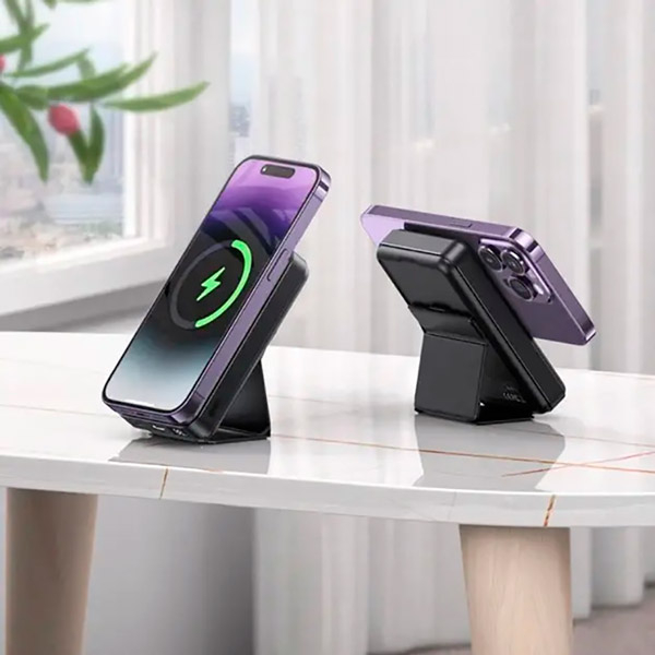 Power Bank Wireless Transparent Magnetic PR202, 10000mAh, Fast Charging (15W Wireless Charging / PD20W) [2]