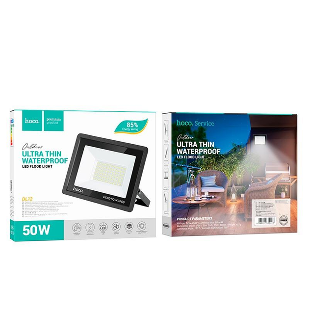 Proiector LED Ultra Subțire DL12 pentru Exterior, 50W [4]