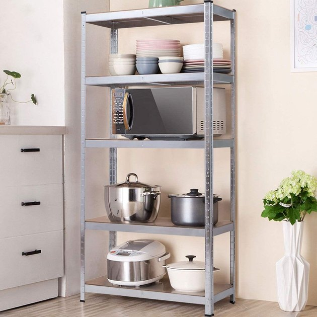 Raft metalic de depozitare Euro Raft Budget 2000x1000x450 mm, 5 rafturi MDF, galvanizat [9]
