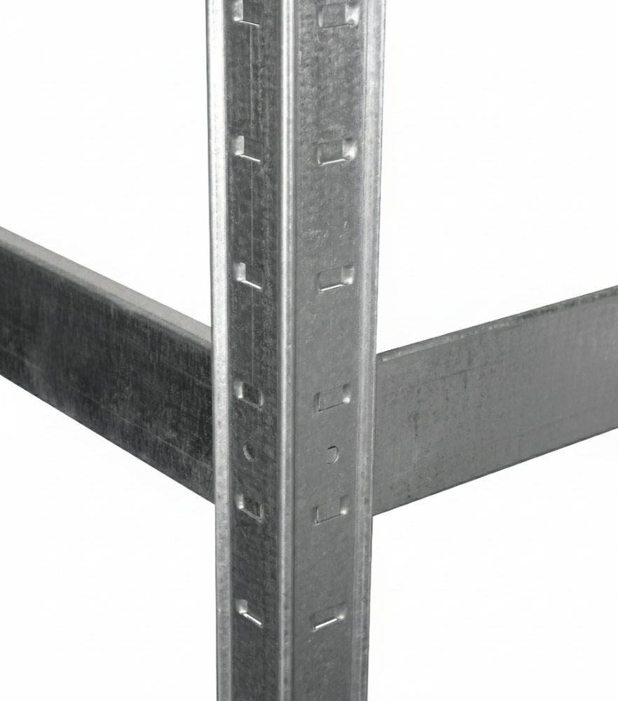 Raft metalic de depozitare Euro Raft Standard 2200x1100x450 mm, 5 rafturi MDF, galvanizat [4]
