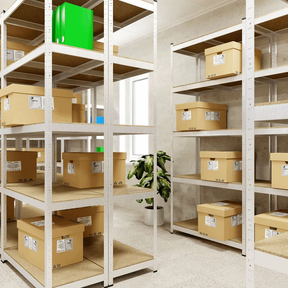 Raft metalic de depozitare Euro Raft Standard 2400x1200x500 mm, 5 rafturi MDF, galvanizat [6]