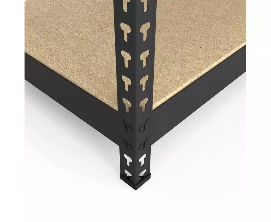 Raft metalic de depozitare Nex Titan 1800x1200x400 mm, 4 rafturi MDF, Antracit – rezistență maximă și design modern [9]