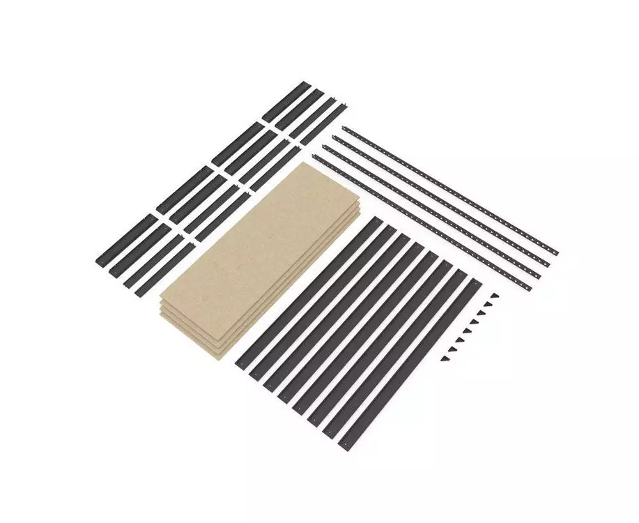 Raft metalic de depozitare Nex Titan 1800x1200x400 mm, 4 rafturi MDF, Antracit – rezistență maximă și design modern [4]