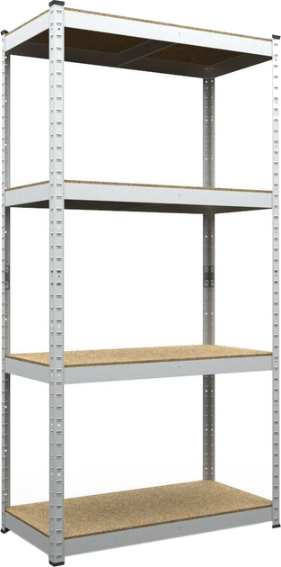 Металлический стеллаж для хранения Nex Budget, 4 полки из МДФ, 1600x800x400 мм, оцинкованный [1]