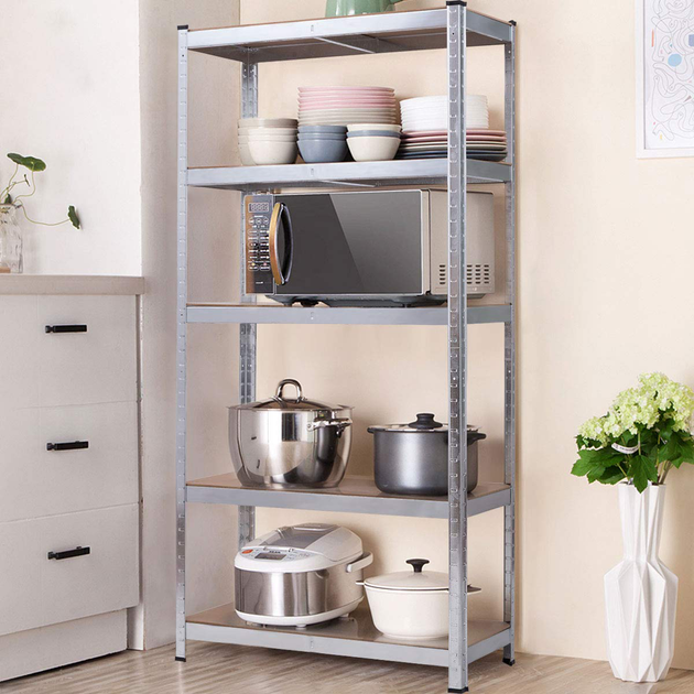 Raft metalic depozitare Nex Budget 2200x1100x400 mm, 5 rafturi MDF, galvanizat [2]