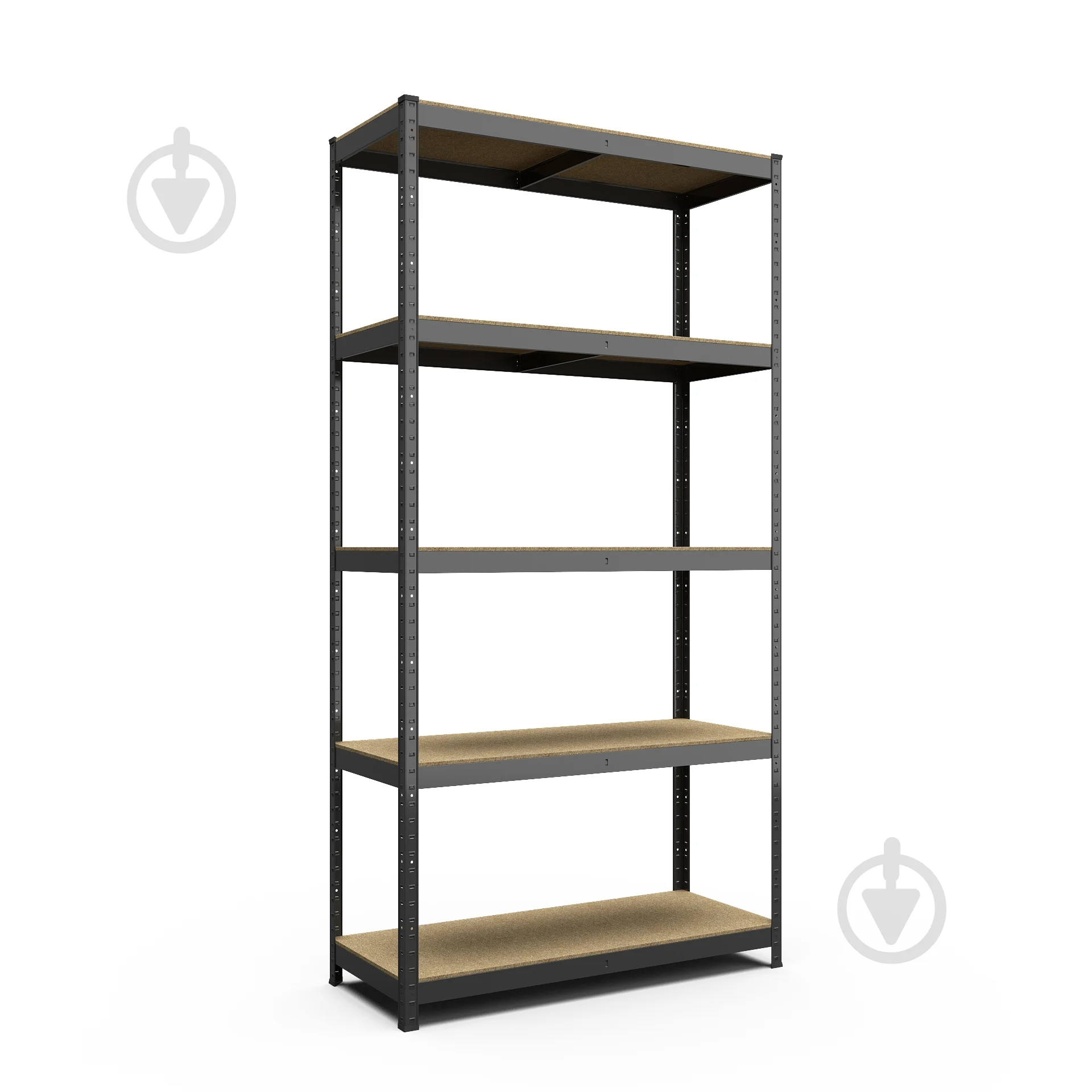 Металлический стеллаж для хранения Nex Standard, 5 полок из МДФ, 1800x900x400 мм, антрацит [1]