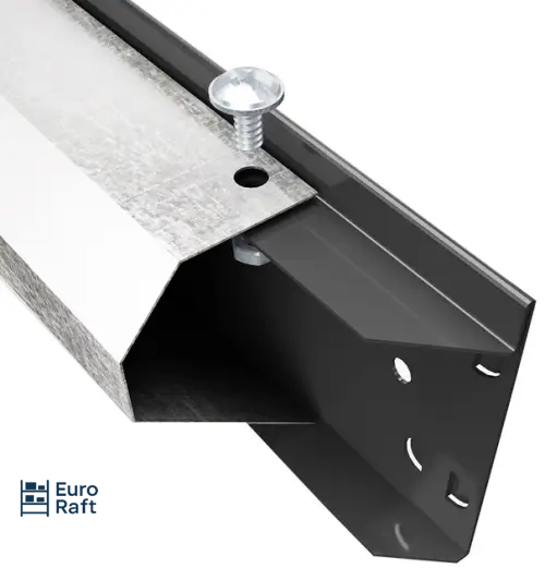 Raft metalic depozitare roți Euro Raft Clasa A, 1680x1200x500 mm, 3 niveluri, Negru [3]