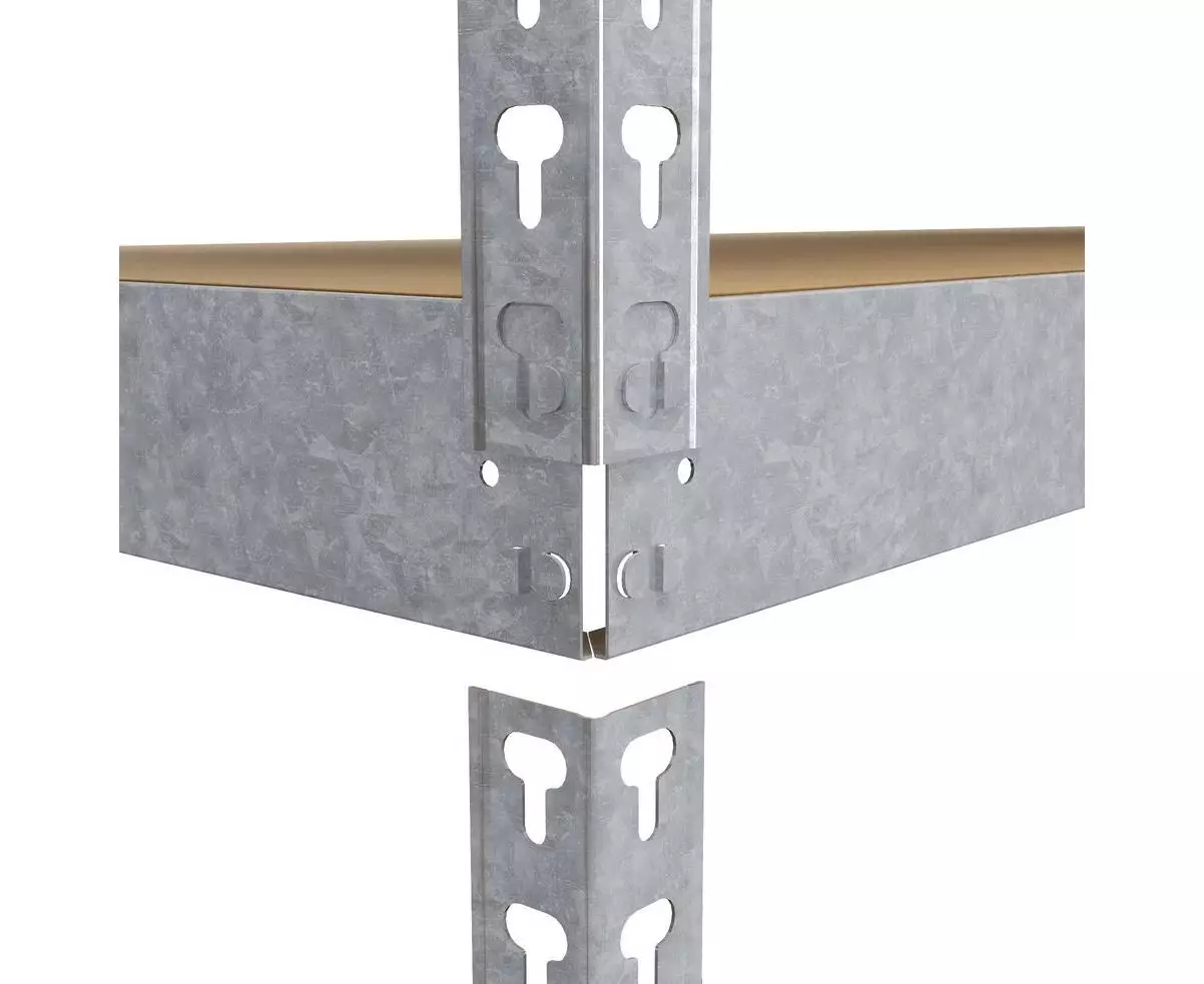 Промышленный металлический стеллаж Nex Titan, 4 полки из МДФ, 1800x1200x400 мм, оцинкованный [6]