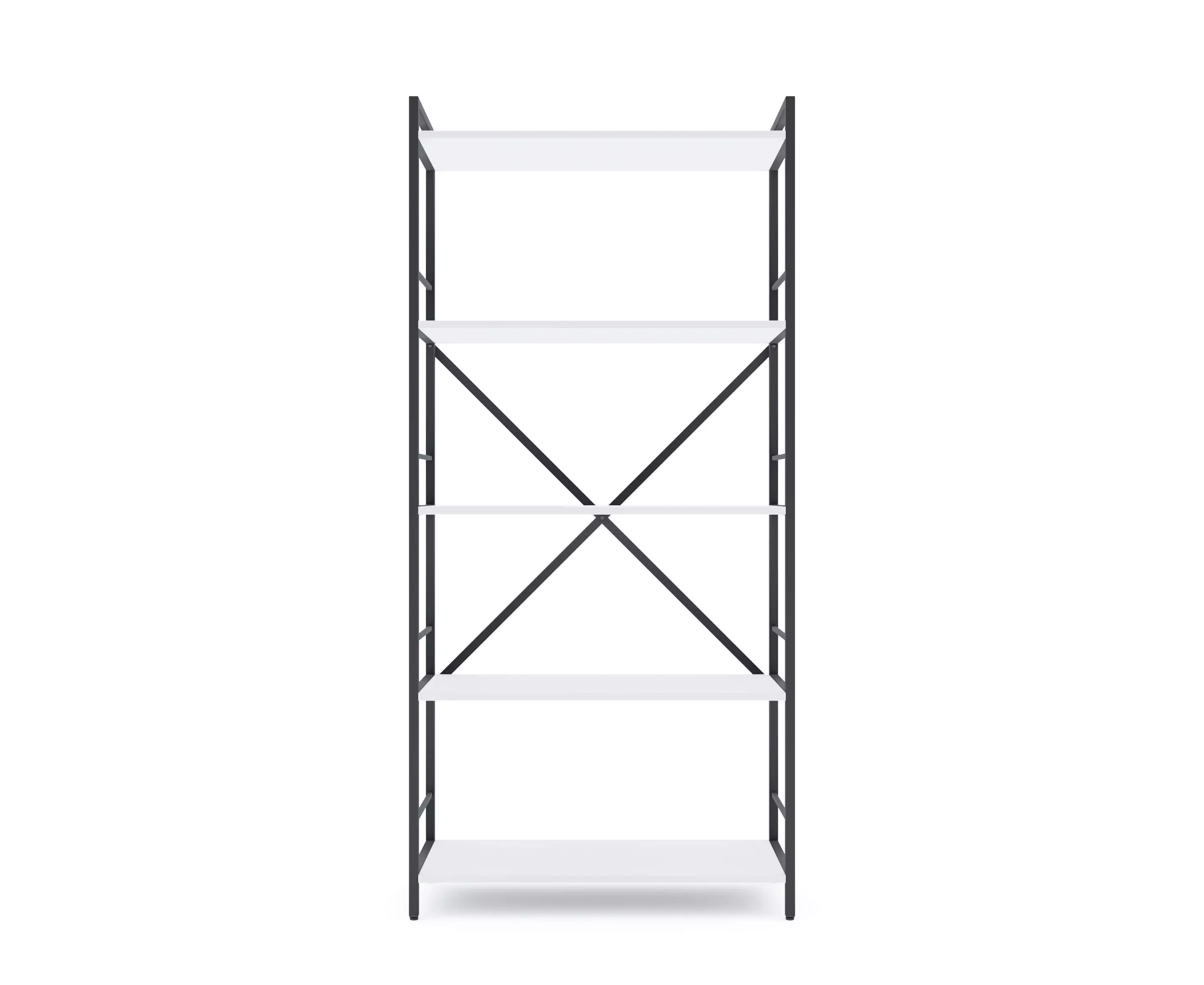 Raft metalic Nex Loft 1700x800x350 mm, 5 rafturi, PAL, Anthracite/White Snow – design modern și spațiu eficient [3]
