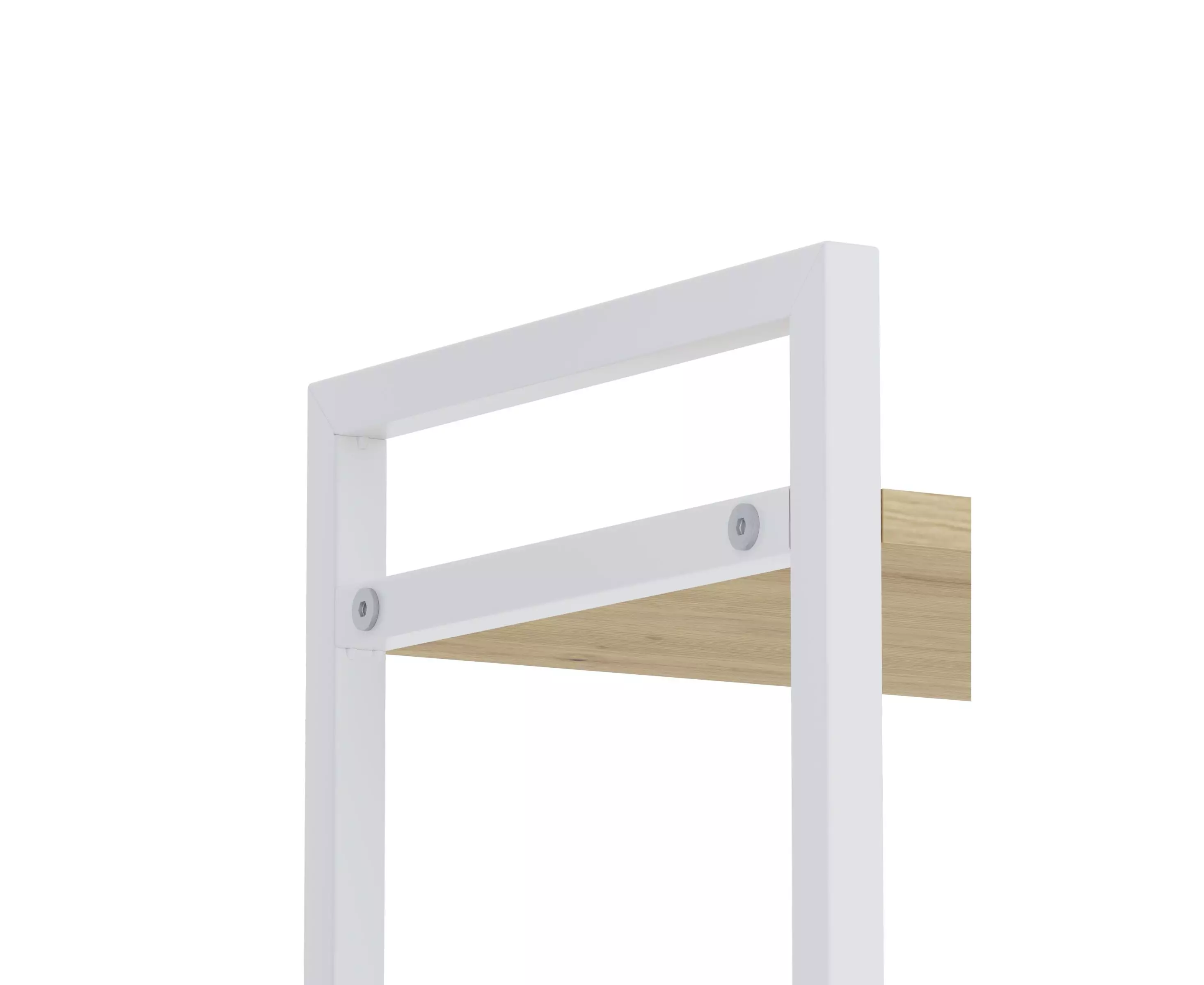 Металлический стеллаж Nex Loft 1700x800x350 мм, 5 полок, ДСП, Белый/Дуб Artisan – элегантность и практичность в одном решении [10]
