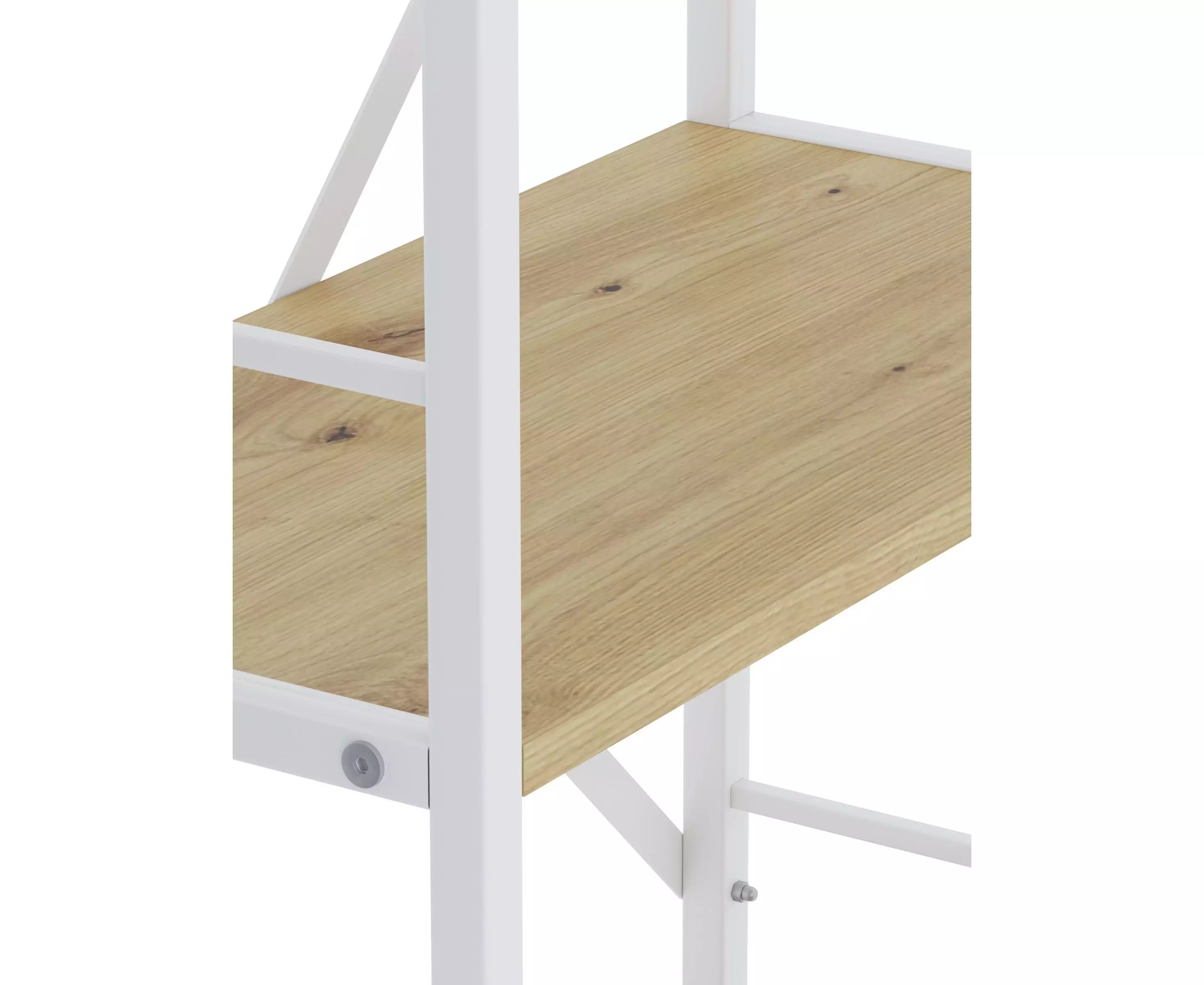Металлический стеллаж Nex Loft 1700x800x350 мм, 5 полок, ДСП, Белый/Дуб Artisan – элегантность и практичность в одном решении [8]