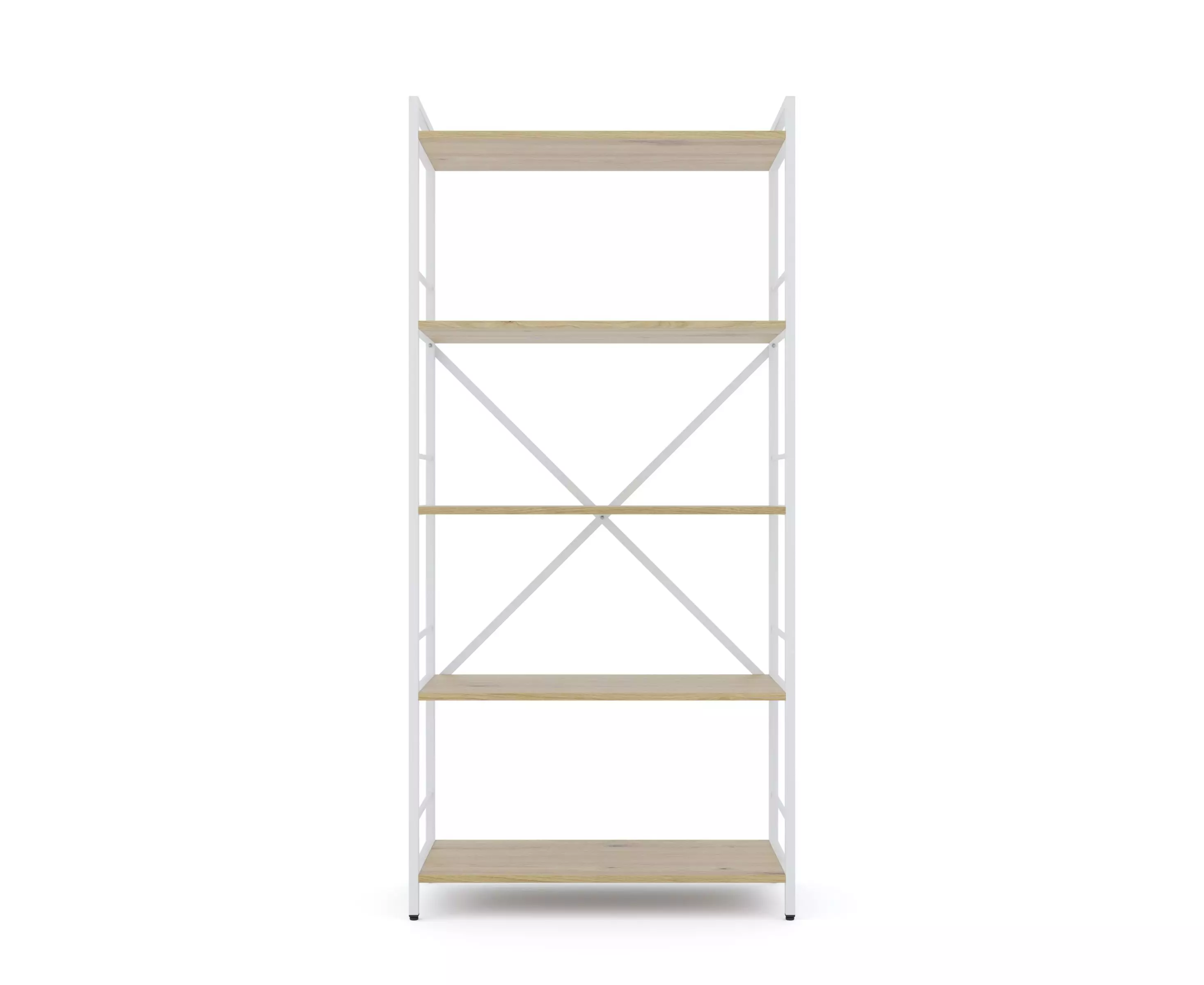 Металлический стеллаж Nex Loft 1700x800x350 мм, 5 полок, ДСП, Белый/Дуб Artisan – элегантность и практичность в одном решении [3]