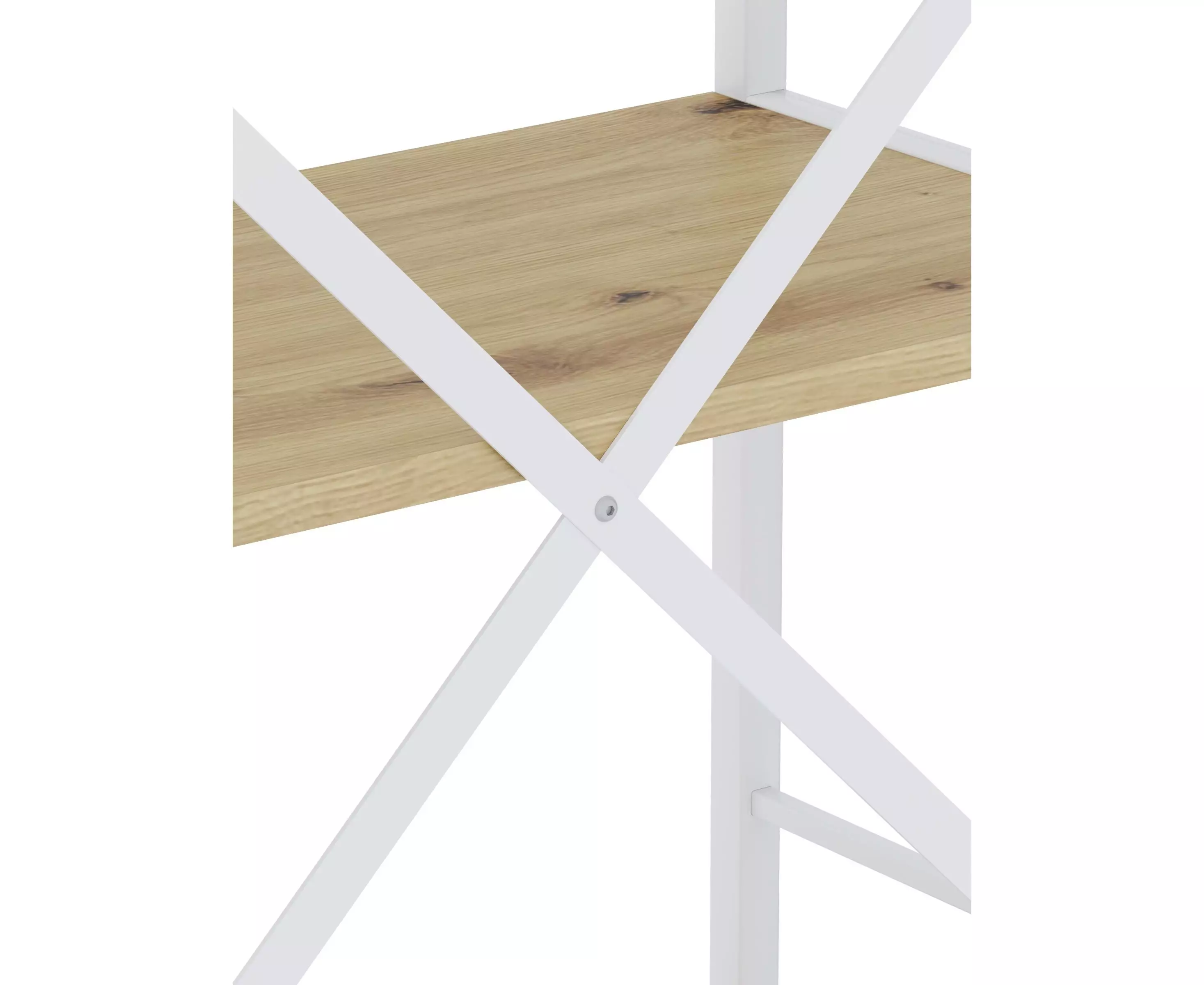 Металлический стеллаж Nex Loft 1700x800x350 мм, 5 полок, ДСП, Белый/Дуб Artisan – элегантность и практичность в одном решении [6]