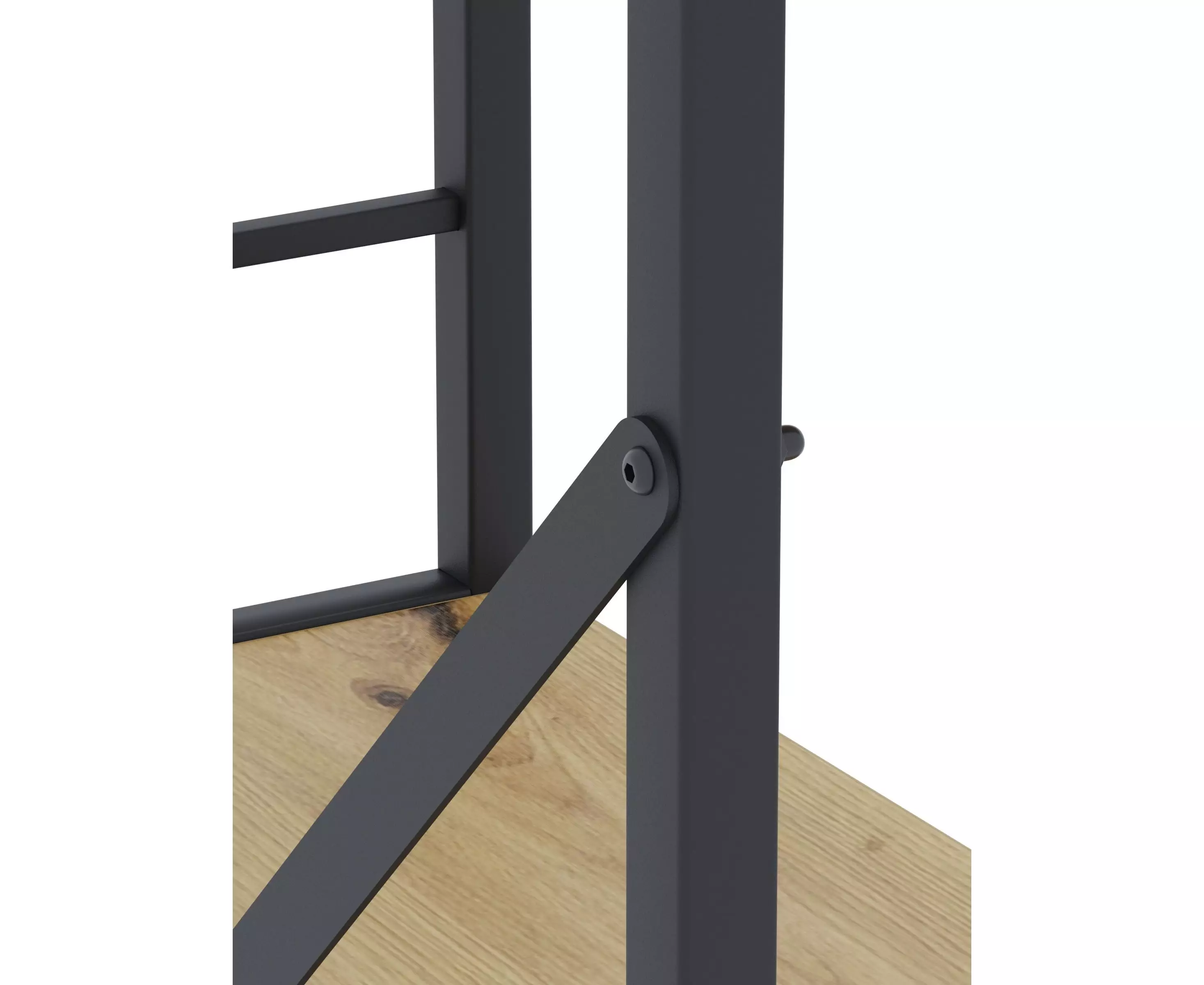 Металлический стеллаж Nex Loft 1800x600x240 мм, 6 полок, ДСП, Anthracite/Oak Artisan – современный дизайн и надежность [8]