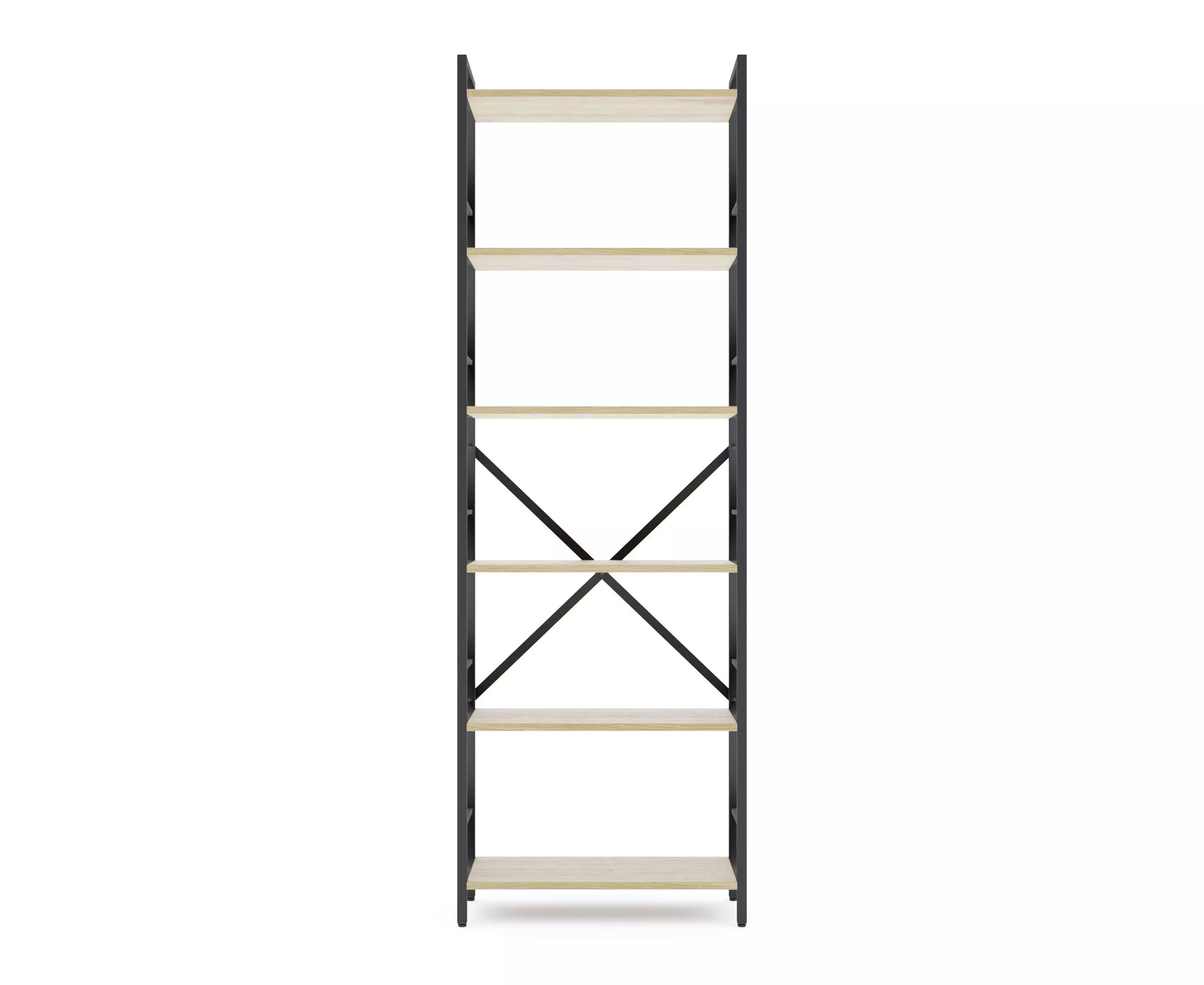 Металлический стеллаж Nex Loft 1800x600x240 мм, 6 полок, ДСП, Anthracite/Oak Artisan – современный дизайн и надежность [3]