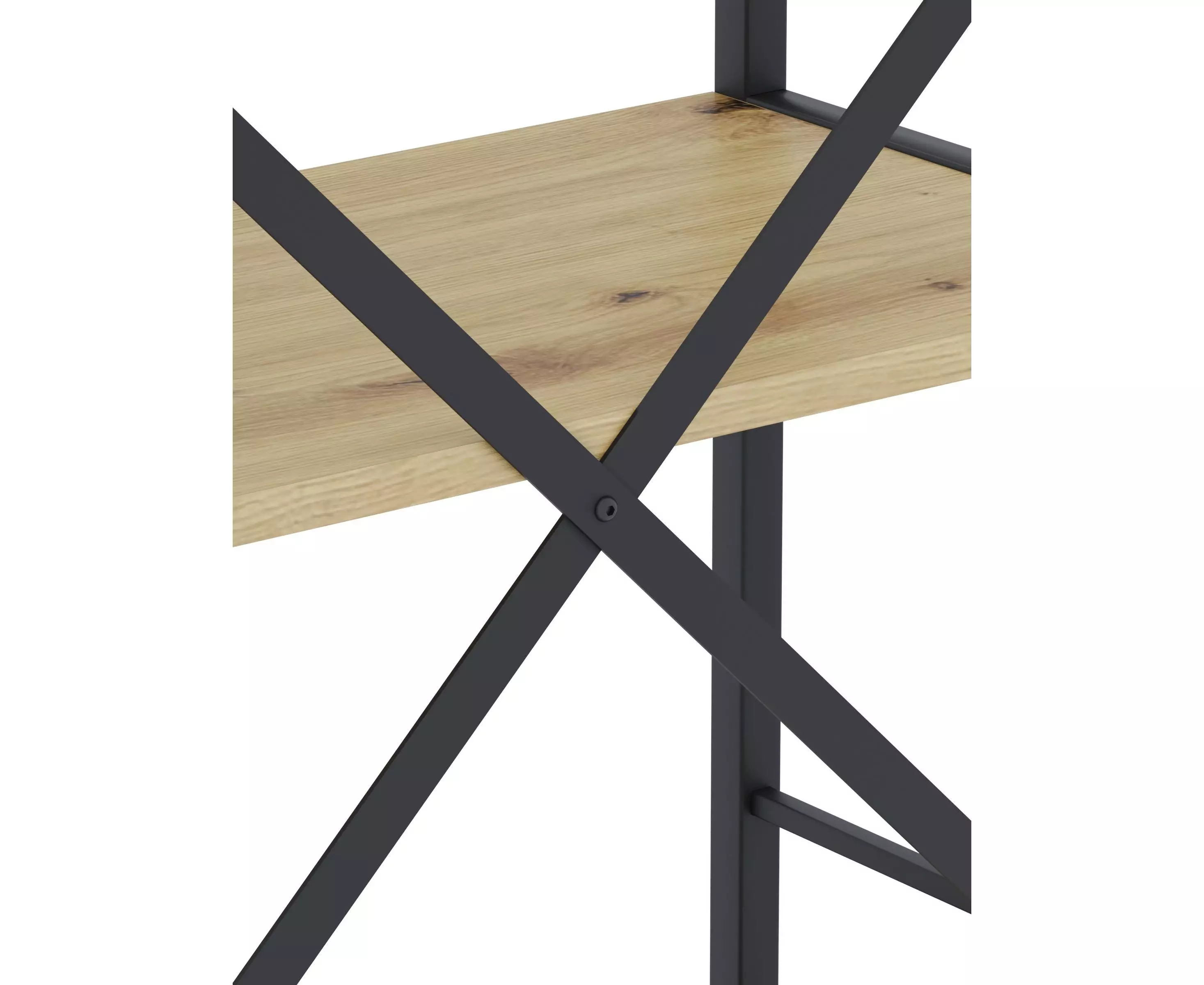 Металлический стеллаж Nex Loft 1800x600x240 мм, 6 полок, ДСП, Anthracite/Oak Artisan – современный дизайн и надежность [6]