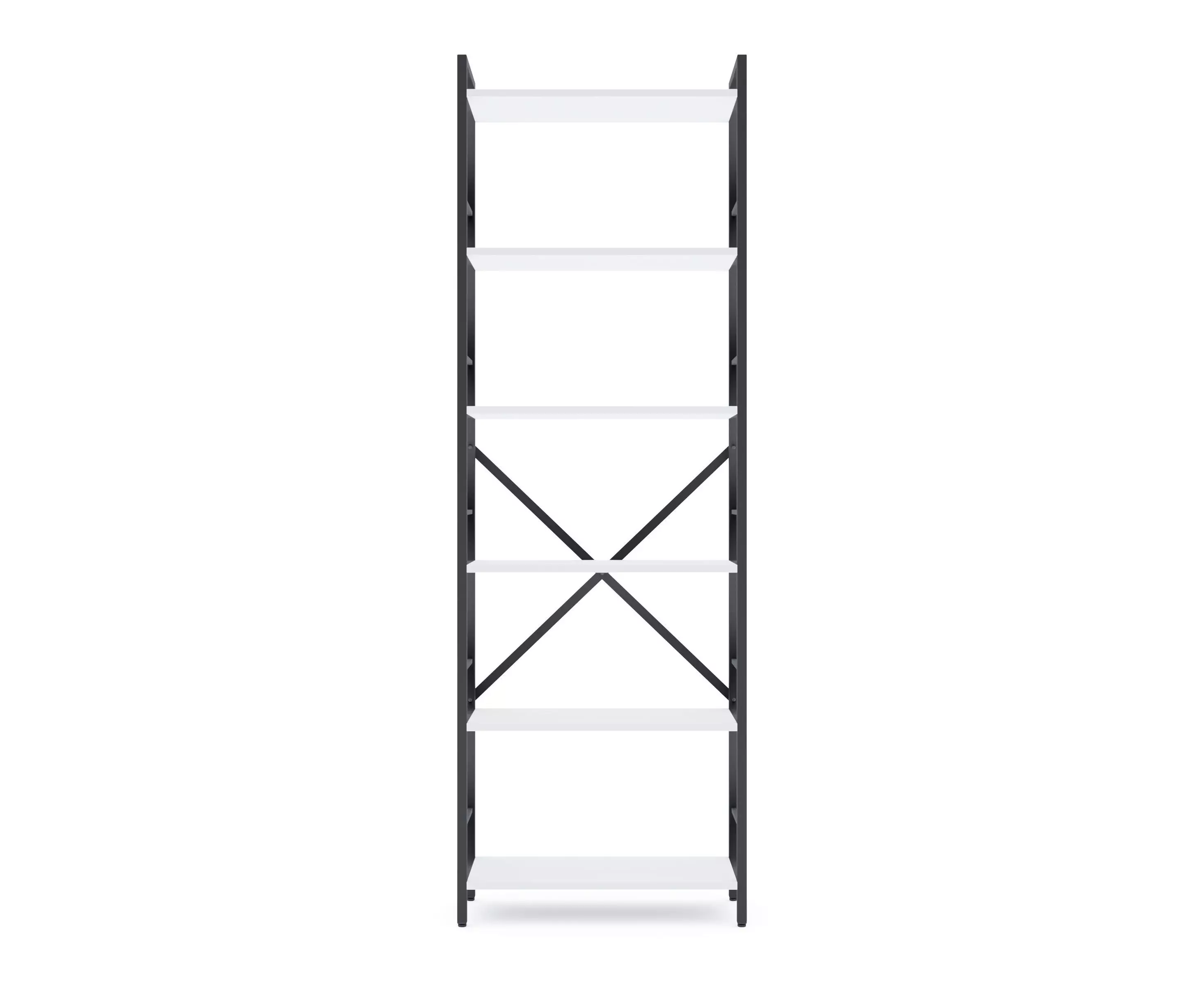 Металлический стеллаж Nex Loft 1800x600x240 мм, 6 полок, ДСП, Anthracite/White Snow – стиль и практичность [3]