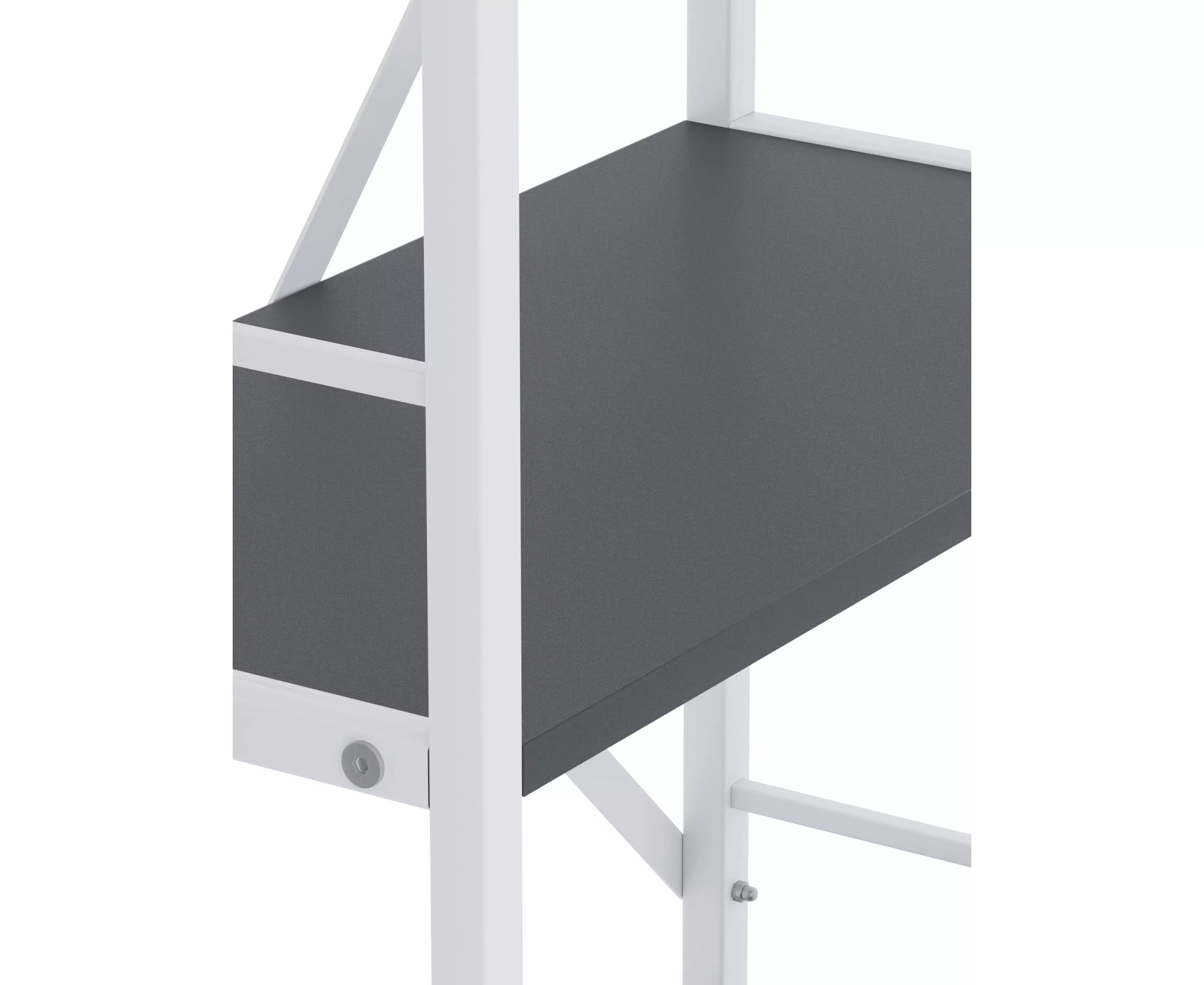 Raft metalic Nex Loft 1800x600x240 mm, 6 rafturi, PAL, White/Anthracite – eleganță modernă și rezistență [8]