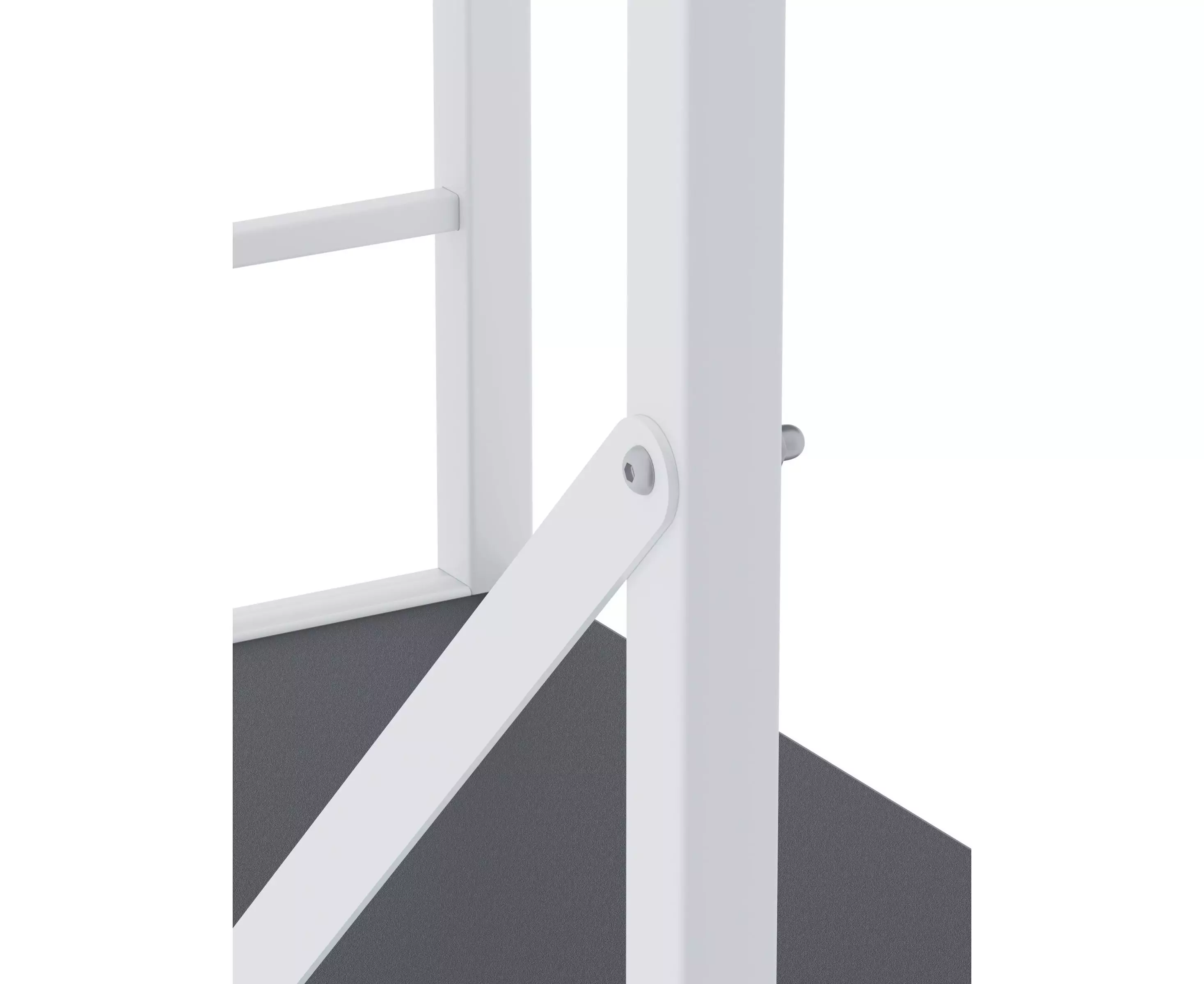 Raft metalic Nex Loft 1800x600x240 mm, 6 rafturi, PAL, White/Anthracite – eleganță modernă și rezistență [9]