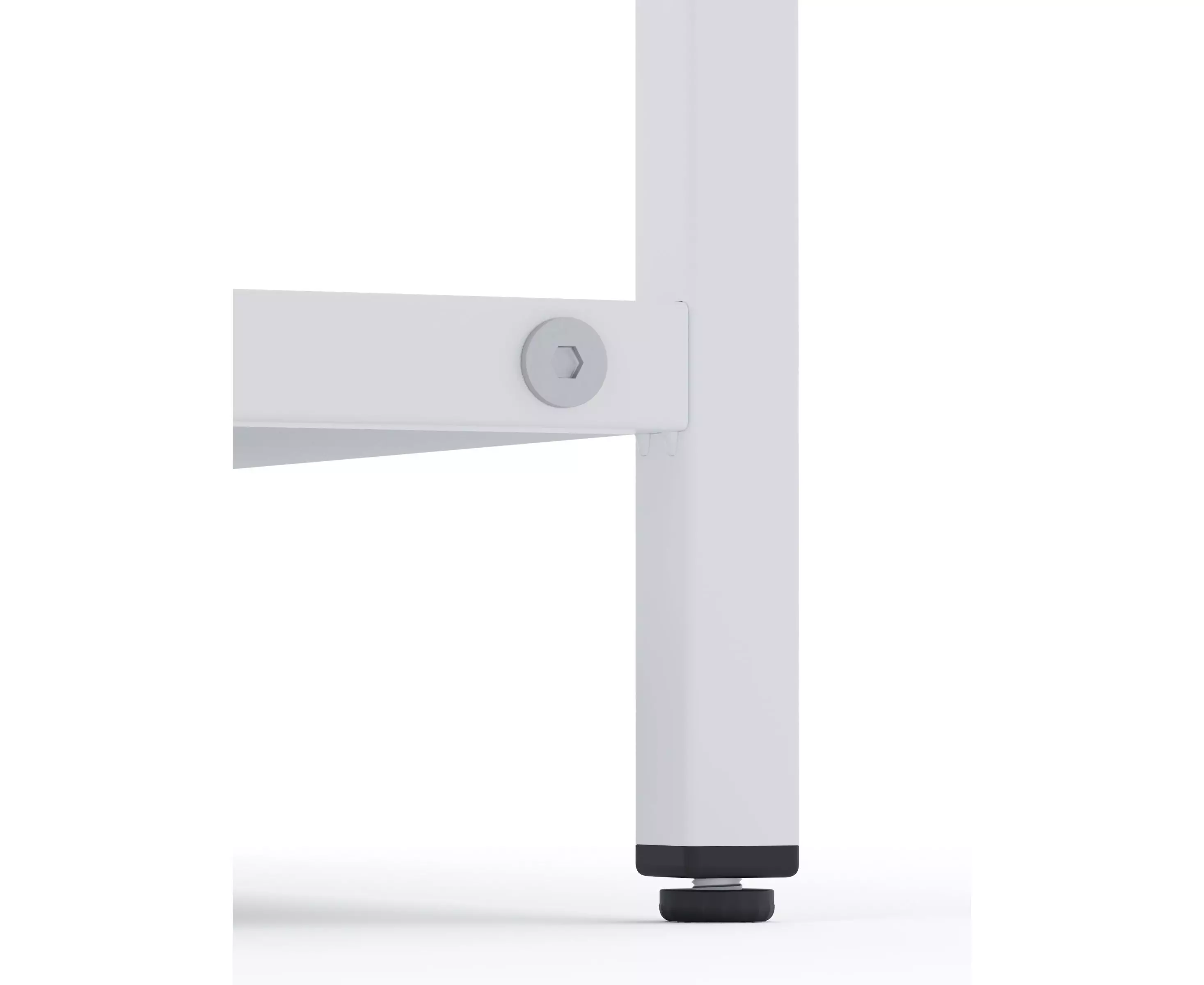 Raft metalic Nex Loft 1800x600x240 mm, 6 rafturi, PAL, White/White Snow – design modern și utilitate maximă [7]