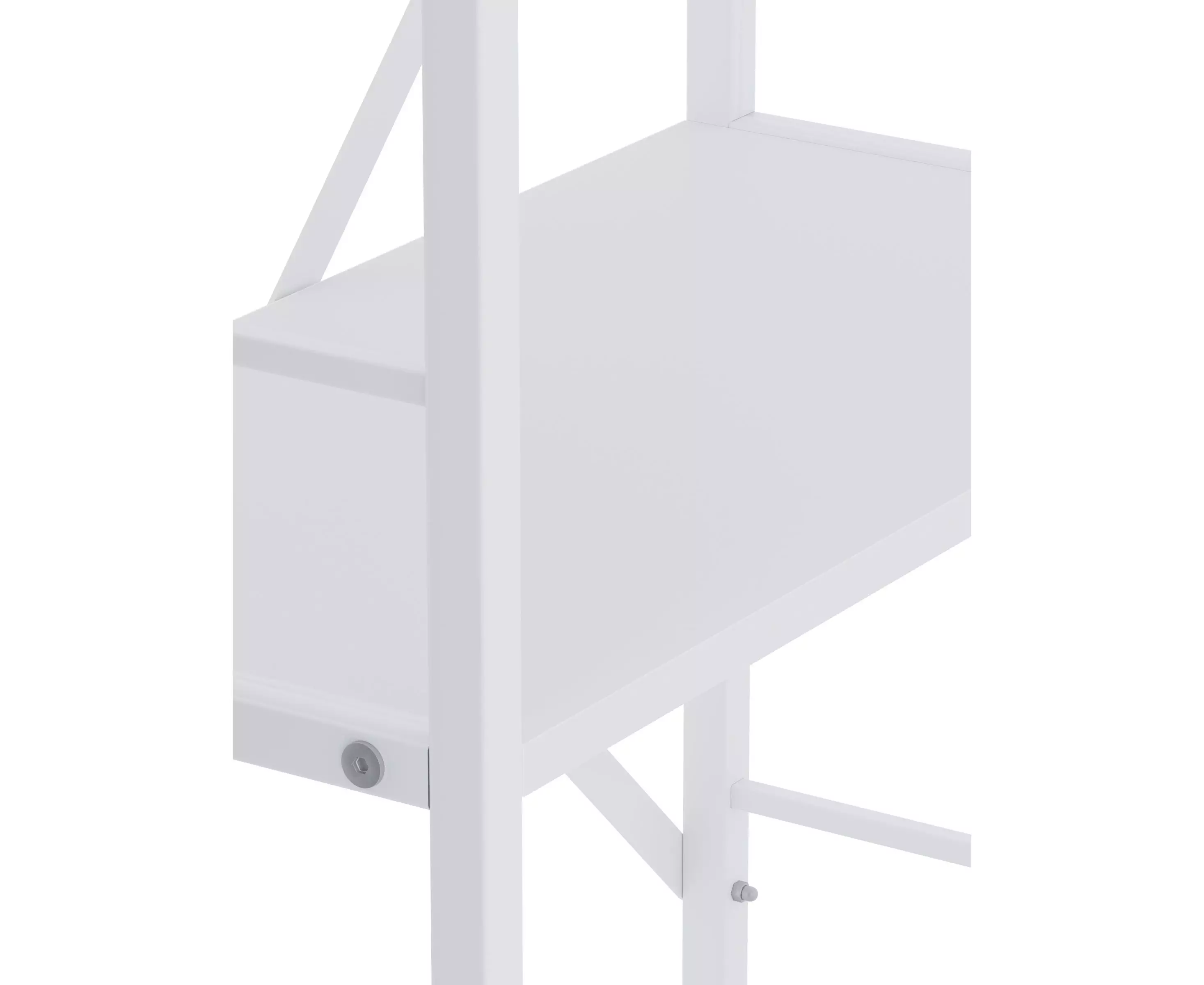 Raft metalic Nex Loft 1800x600x240 mm, 6 rafturi, PAL, White/White Snow – design modern și utilitate maximă [8]