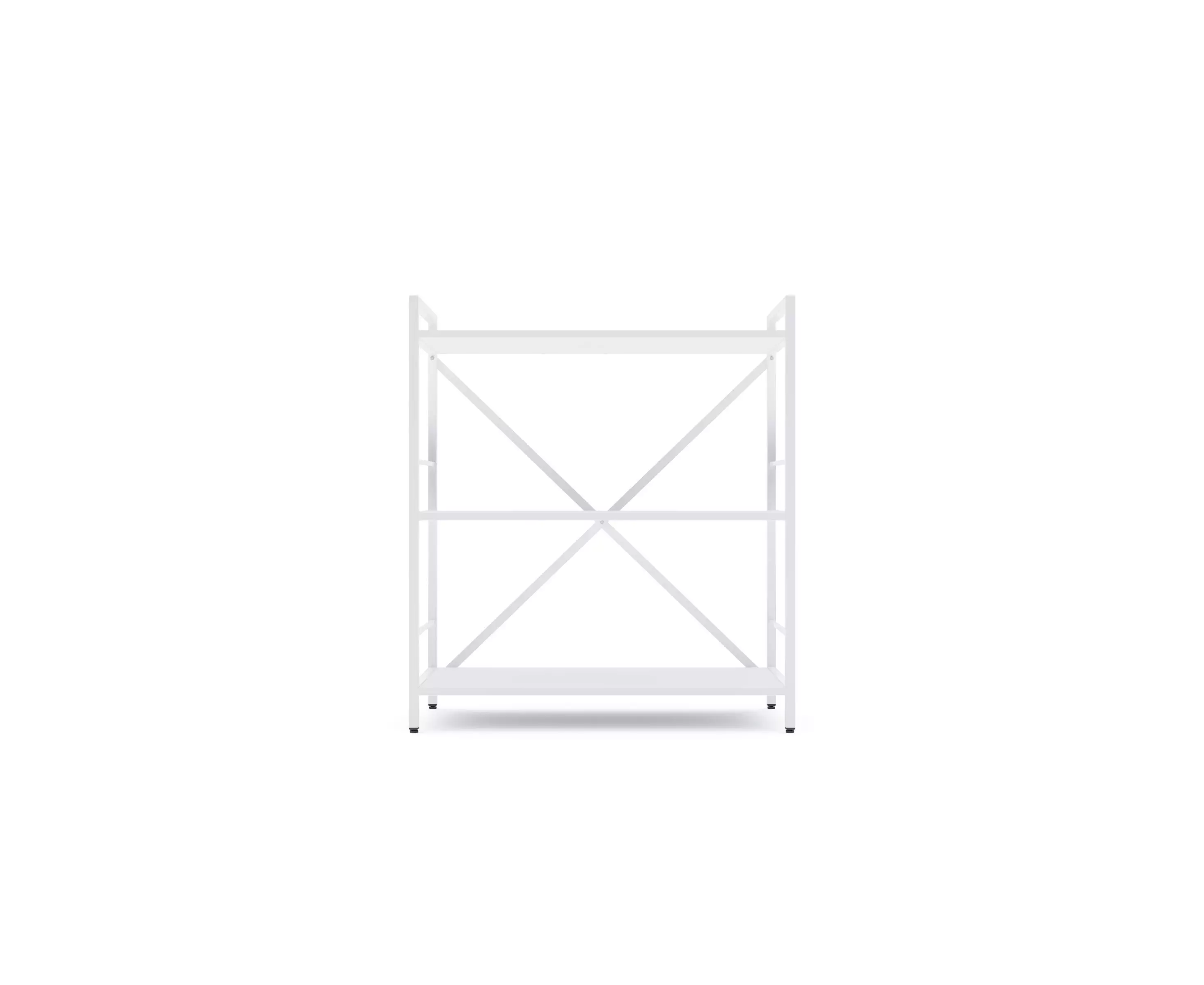 Raft metalic Nex Loft 900×800×400 mm – 3 rafturi din PAL, alb/alb [3]
