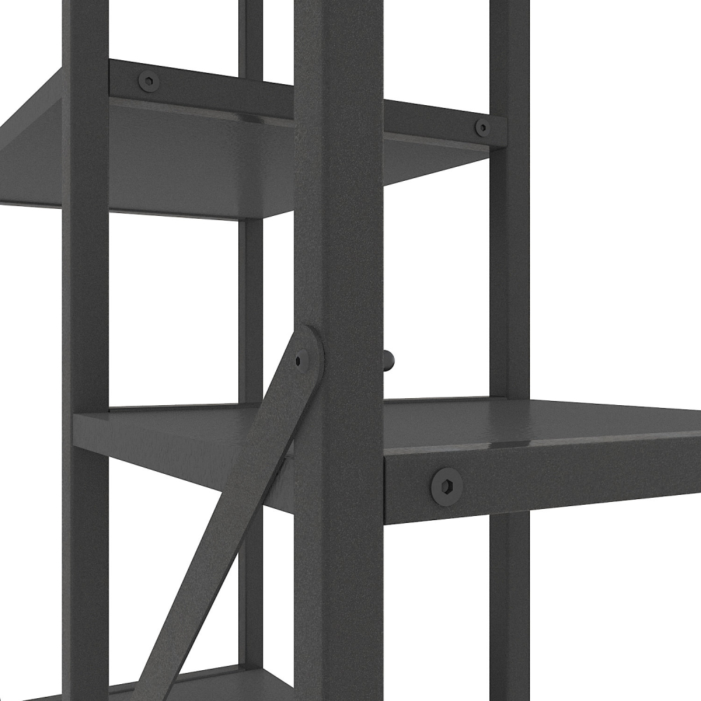 Raft metalic Nex Loft Cascade 1090×700×300 mm – Design modern complet Antracit pentru organizare eficientă [5]