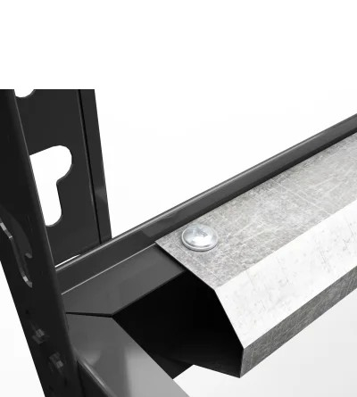 Raft metalic pentru roți Nex Titan, 2 niveluri, 1 poliță PAL, 1680x1200x500 mm, Antracit [4]