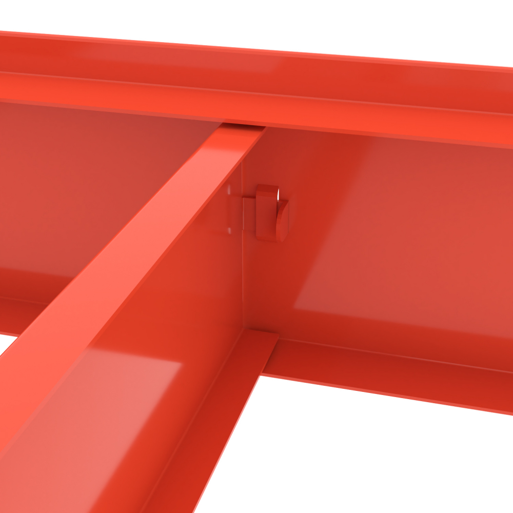 Raft metalic robust Nex Titan 1800x1600x500 mm, 4 rafturi MDF, Blue/Orange [3]