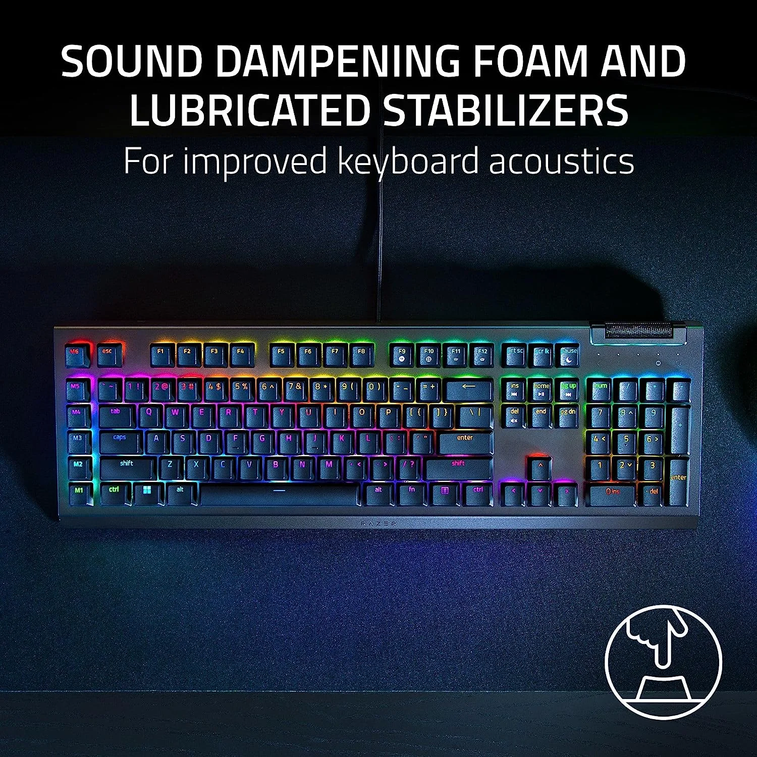 Razer Keyboard Mechanical BlackWidow V4 X (Green Switch) RU Layout [11]
