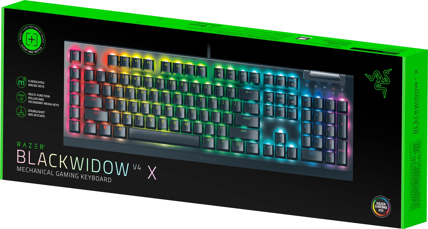 Razer Keyboard Mechanical BlackWidow V4 X (Green Switch) RU Layout [5]