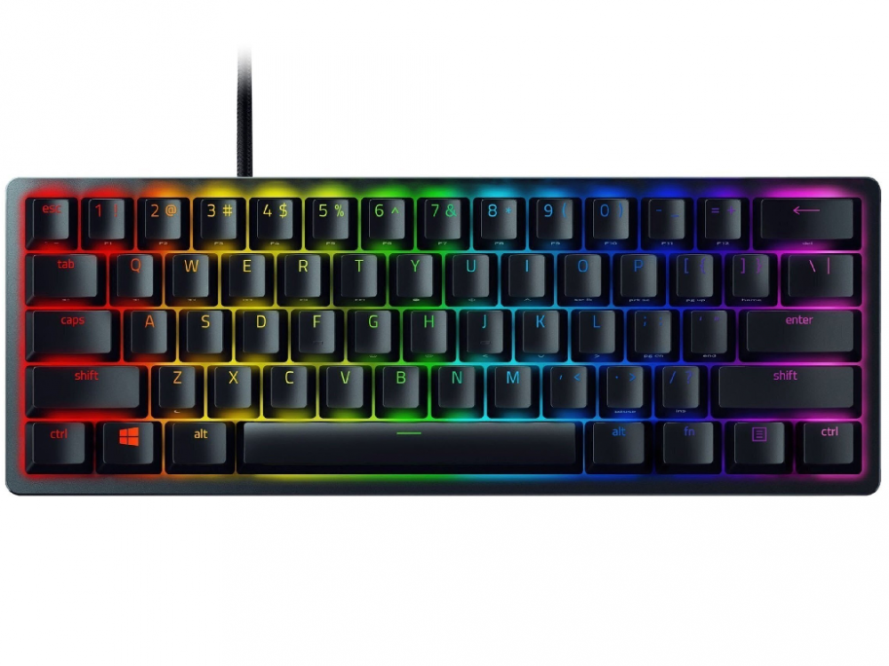 Razer Keyboard Optical Huntsman Mini 60% Clicky Purple Switch US Layout Mercury Edition [1]