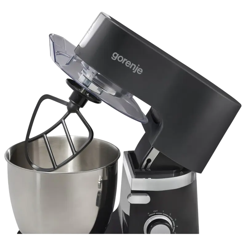 Robot de bucătărie Gorenje MMC1500PS Negru – 1500 W + bol inox 7 L pentru blaturi perfecte și aluaturi ca la brutărie [7]