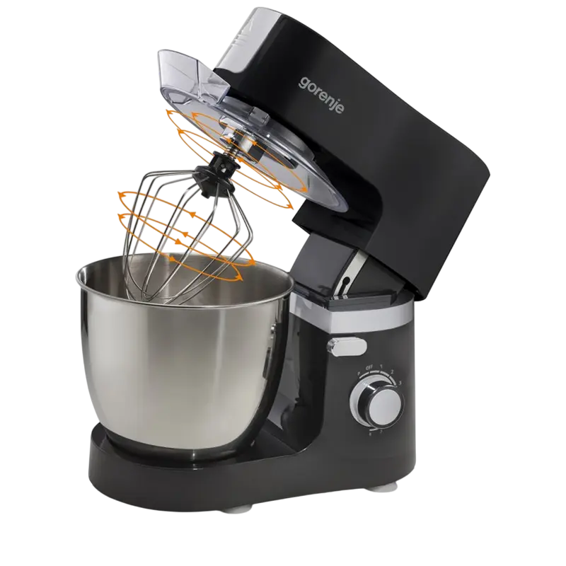 Robot de bucătărie Gorenje MMC1500PS Negru – 1500 W + bol inox 7 L pentru blaturi perfecte și aluaturi ca la brutărie [4]