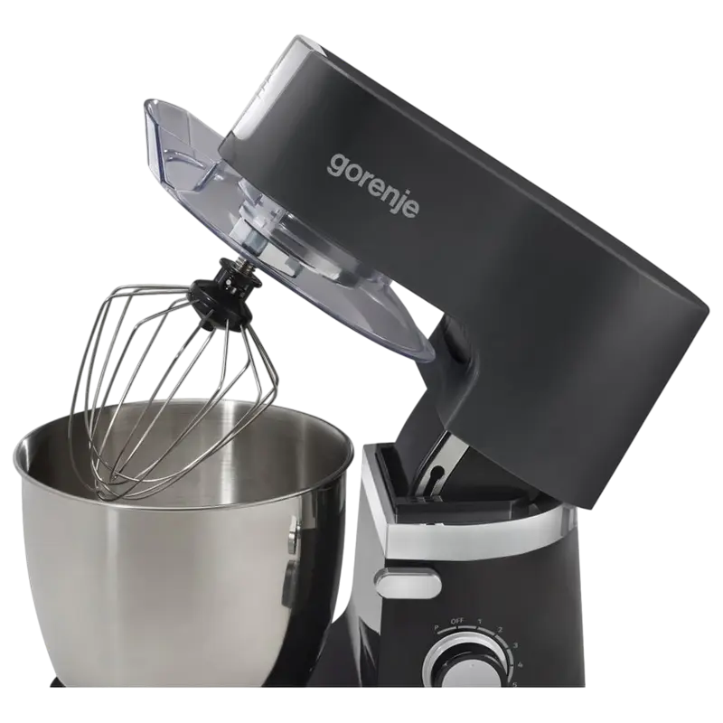 Robot de bucătărie Gorenje MMC1500PS Negru – 1500 W + bol inox 7 L pentru blaturi perfecte și aluaturi ca la brutărie [6]