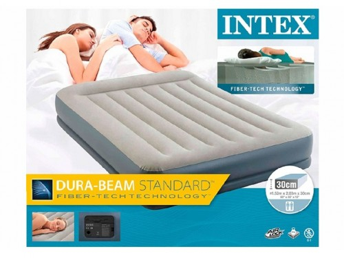 Saltea gonflabilă “Velur MID-Rise Air” 152x203x30 cm cu tetieră și pompă încorporată 220V, până la 272 kg [2]