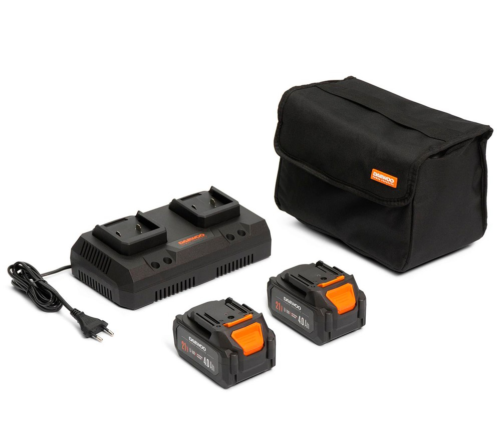 Scarificator și aerator cu acumulator DAEWOO DSC 3842Li SET (2×21V, 2×4Ah, Motor Brushless, 38 cm, 2 Arbori, Coș 55L) [4]