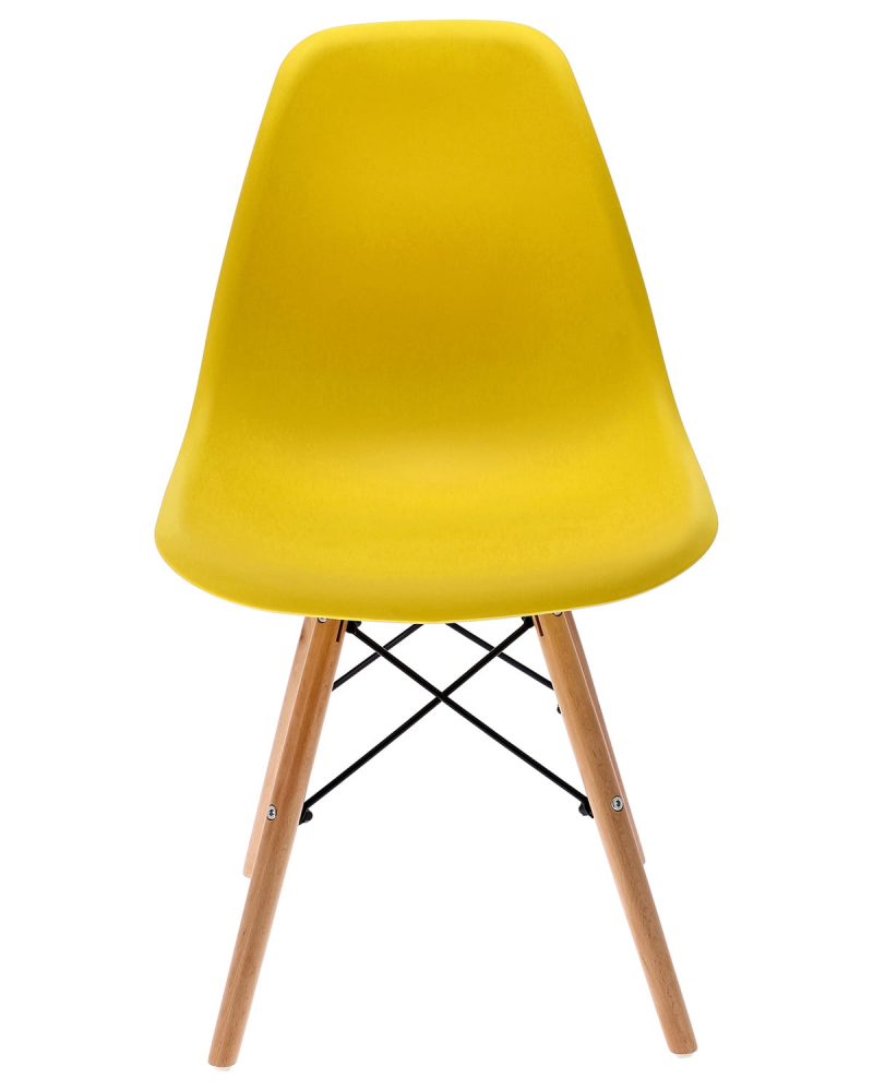Scaun bucatarie, EVA, Jumi, polipropilena, lemn de fag, 81x46x52cm, Galben [5]