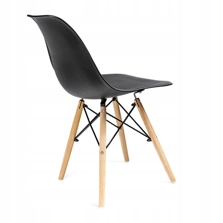 Scaun bucatarie, EVA, Jumi, polipropilena, lemn de fag, 81x46x52cm, Negru [9]
