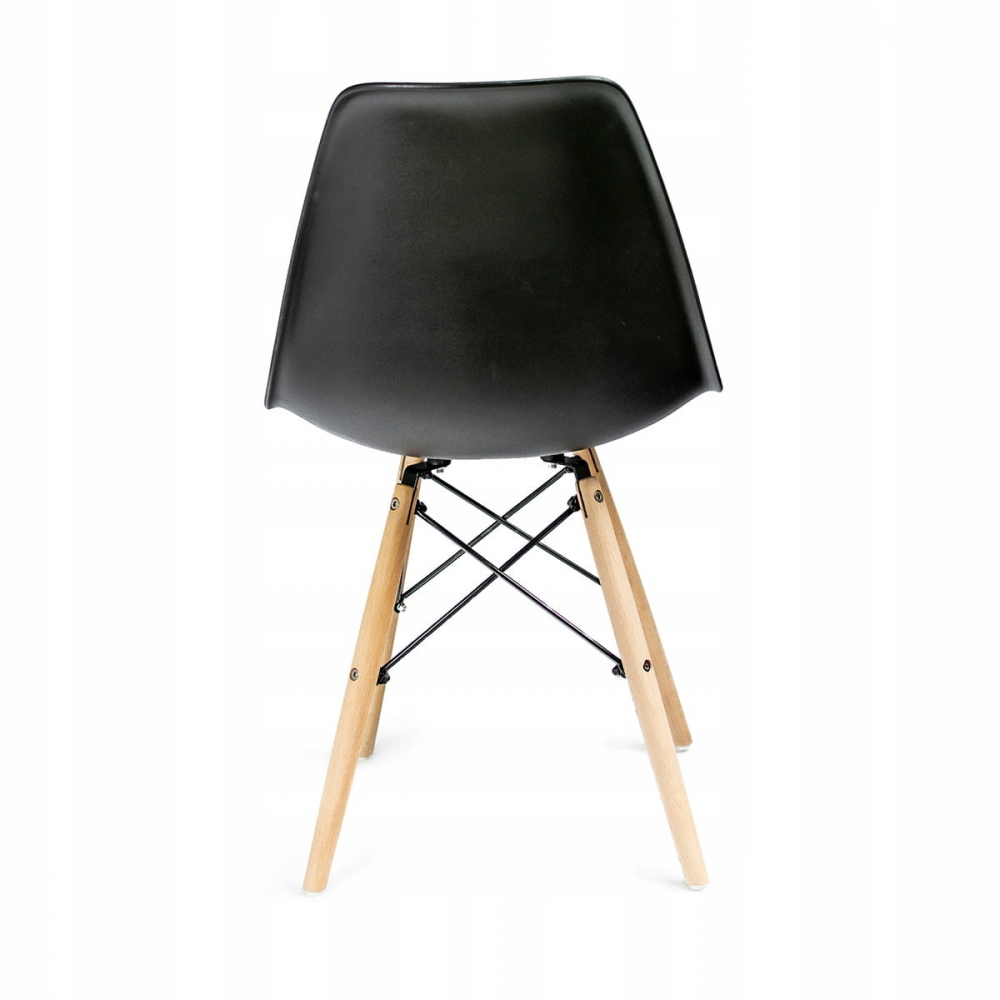 Scaun bucatarie, EVA, Jumi, polipropilena, lemn de fag, 81x46x52cm, Negru [6]