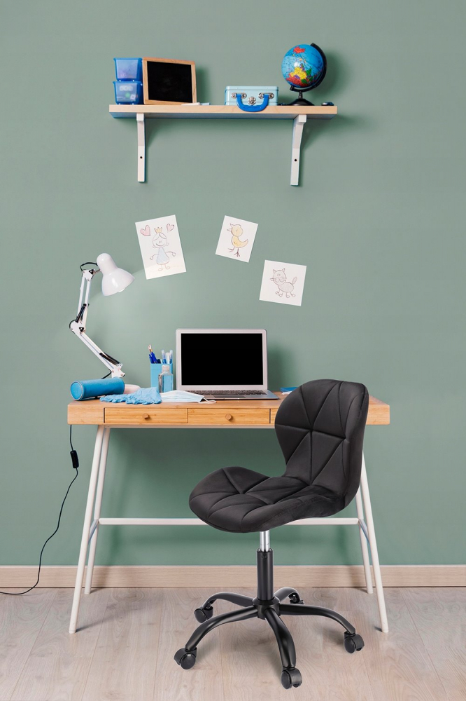 Scaun de birou cu roti Jumi, ENDO, 85x52x40cm, inaltime reglabila, Negru [3]