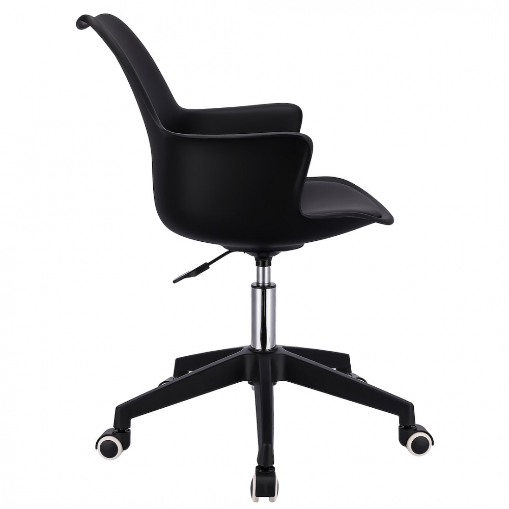 Scaun de birou cu roti Jumi, INEZ, 85x60x28cm, inaltime reglabila, Negru [2]