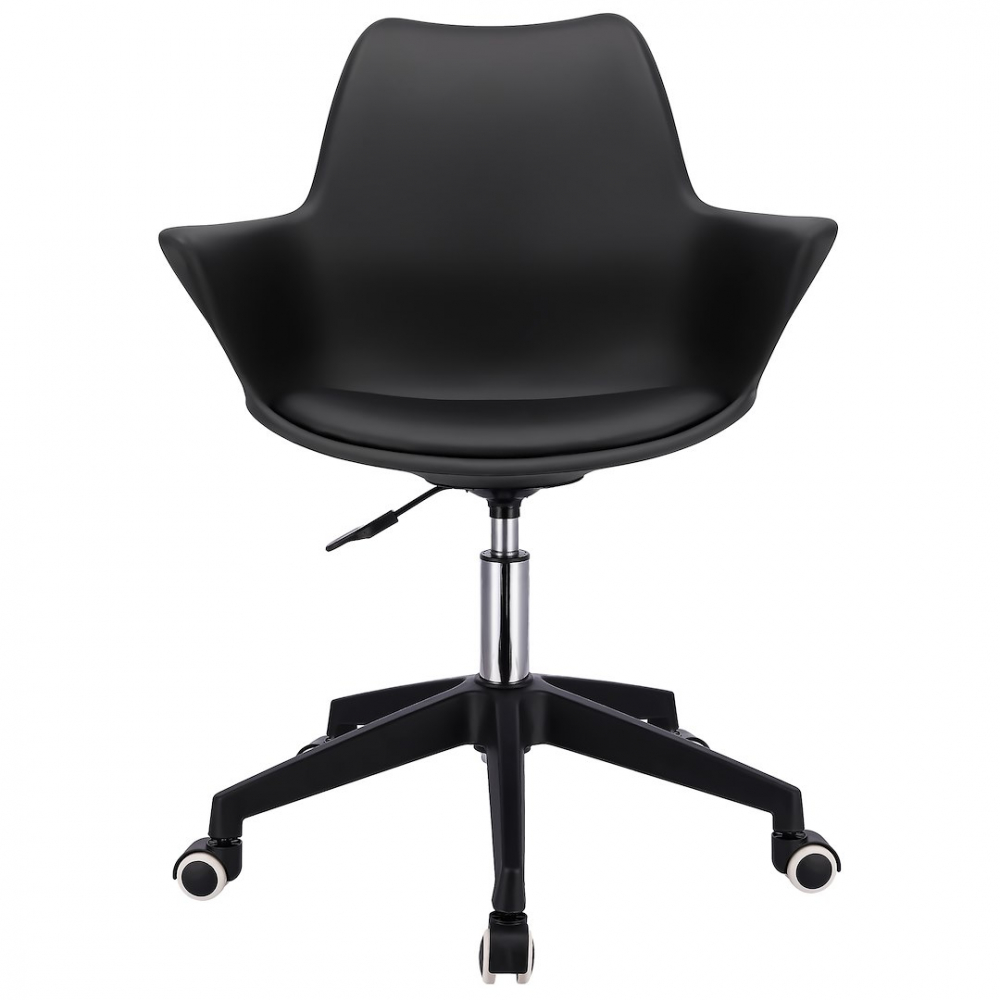 Scaun de birou cu roti Jumi, INEZ, 85x60x28cm, inaltime reglabila, Negru [3]