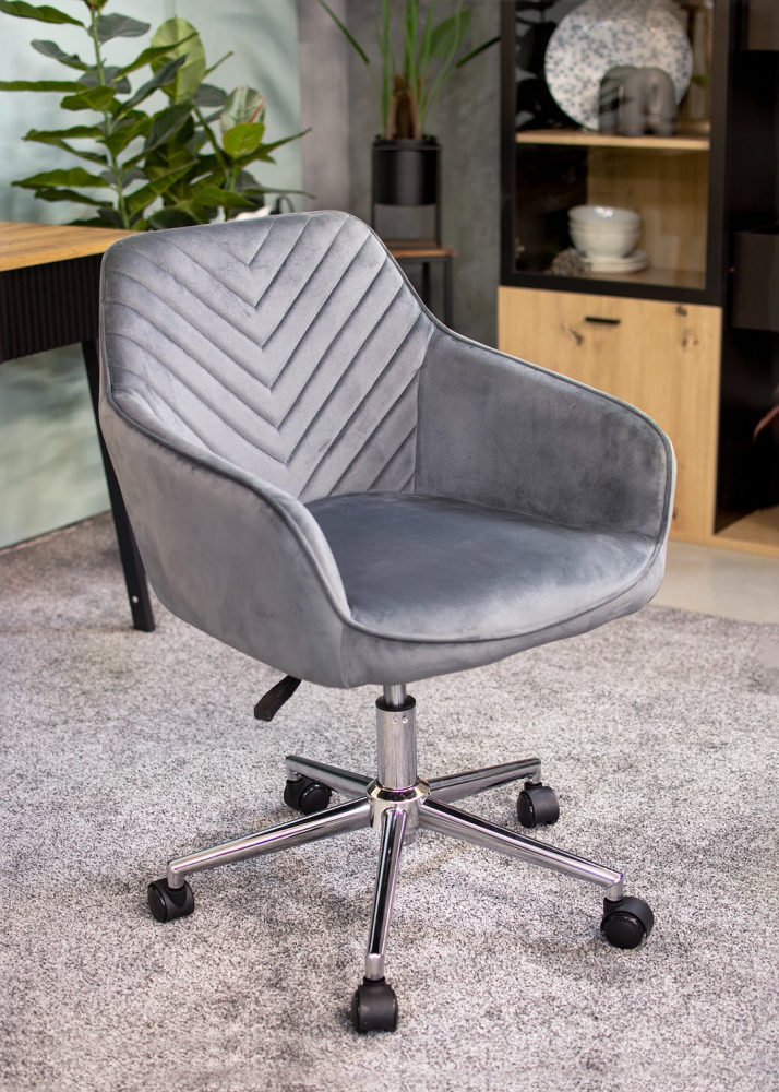 Scaun de birou cu roti Jumi, NAPOLI, 87x57x62cm, inaltime reglabila, Gri [2]